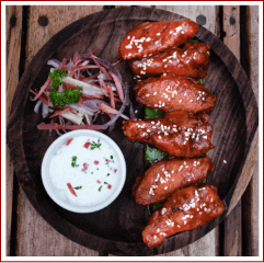 Honey Coated Chicken Wings